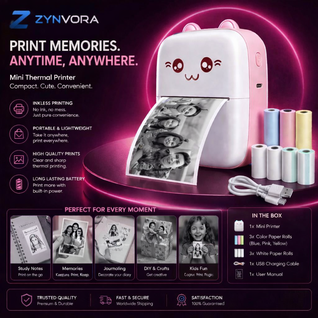 Capture & Print Magic Anywhere: C9 Portable Mini Thermal Printer