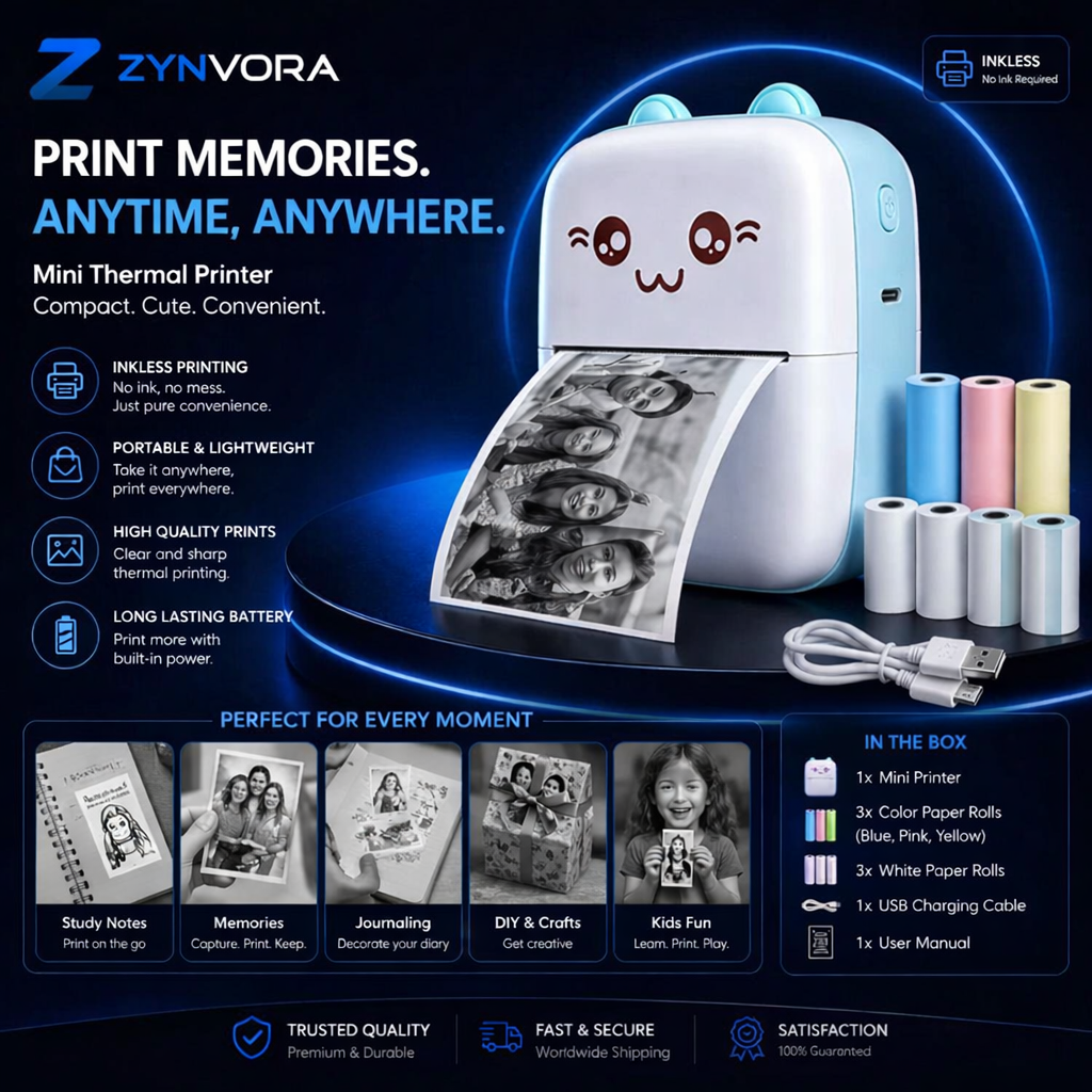 Capture & Print Magic Anywhere: C9 Portable Mini Thermal Printer