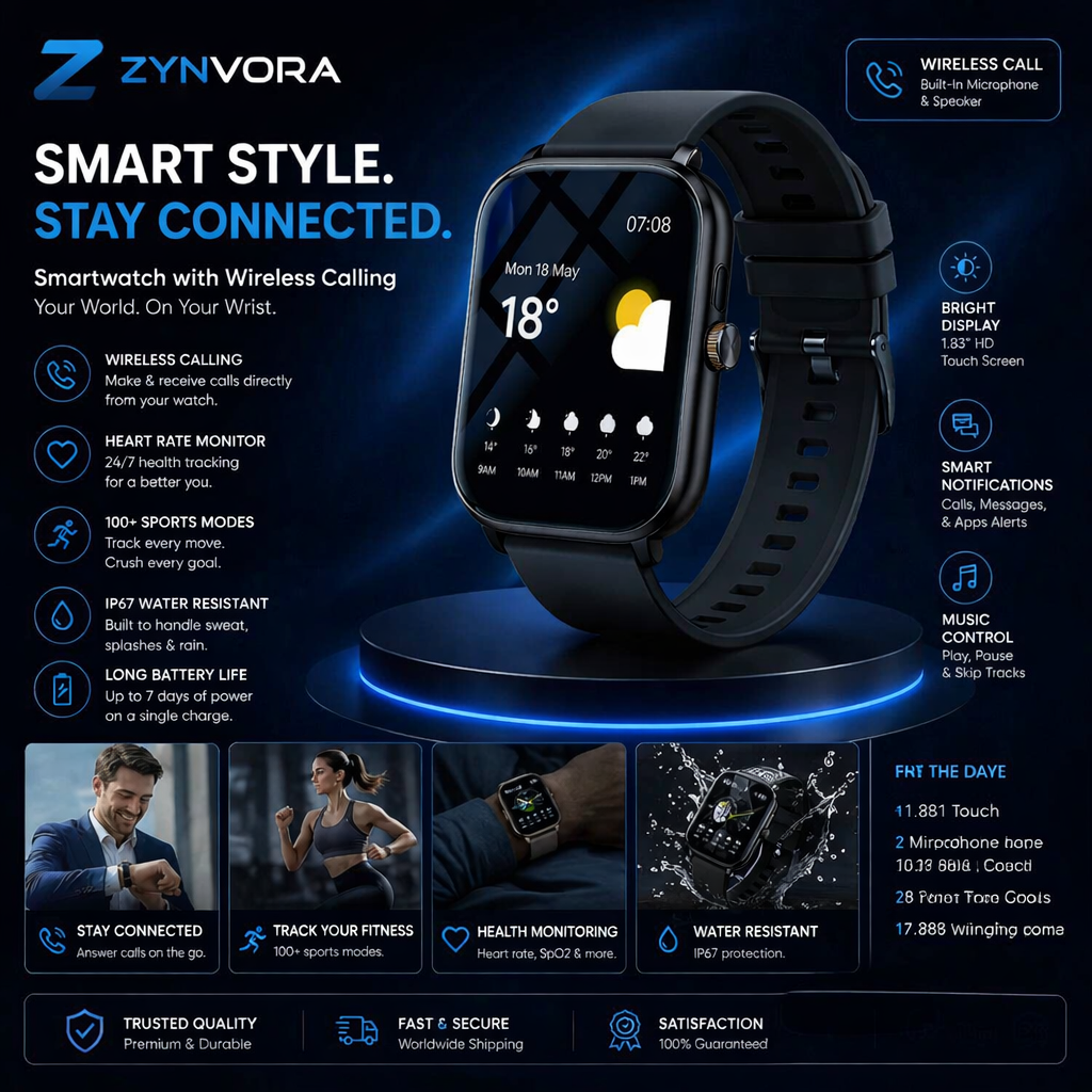 Zynvora Smart Bluetooth Calling Watch